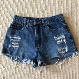 High Waisted Denim Shorts